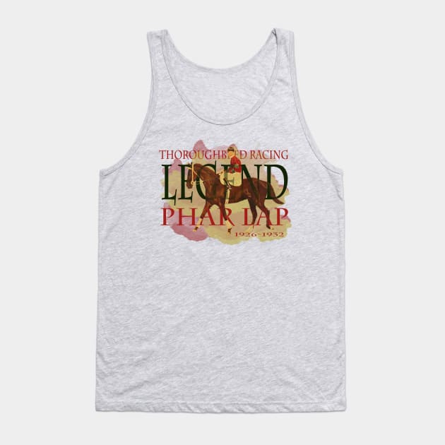 Pharlap - Thoroughbred Racing Ledgend Tank Top by Ginny Luttrell